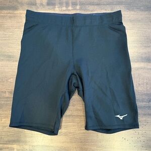 Mizuno Men's Black Performance Compression/ Biking/ Running Shorts- Size Large